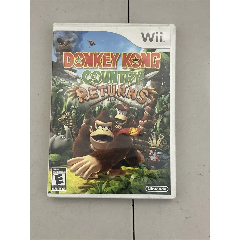 Donkey Kong Country Returns Wii CIB Nintendo Wii 2010 Complete w Reg Card B